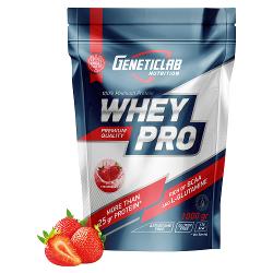 Протеин сывороточный Geneticlab Nutrition Whey Pro 100% клубника 1000 г/30 порций - характеристики и отзывы покупателей.