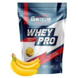 Протеин сывороточный Geneticlab Nutrition Whey Pro 100% банан 1000 г/33 порции - характеристики и отзывы покупателей.