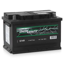 Аккумулятор GIGAWATT G74R 574 104 068 - 74 Ач - характеристики и отзывы покупателей.