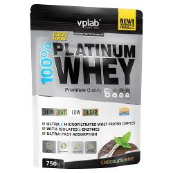 Протеин VPLAB 100% Platinum Whey / 750 гр / шоколад - мята - характеристики и отзывы покупателей.
