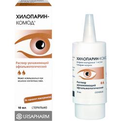 Капли для глаз Хилопарин-Комод - характеристики и отзывы покупателей.