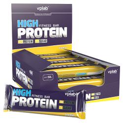 Протеиновые батончики VPLAB 40% High Protein bar / 20шт х 50 гр / банан - характеристики и отзывы покупателей.
