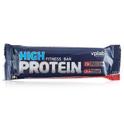 Протеиновые батончики VPLAB 40% High Protein bar / 20шт х 50 гр / клубника - характеристики и отзывы покупателей.