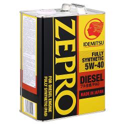 Моторное масло Idemitsu Zepro Diesel Fully Synthetic 5W-40 CF - характеристики и отзывы покупателей.