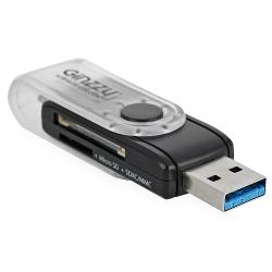 Внешний картридер Ginzzu GR-588UB USB - характеристики и отзывы покупателей.