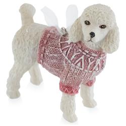 Новогоднее подвесное украшение Пудель в розовом свитере - характеристики и отзывы покупателей.