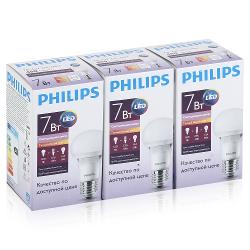 Упаковка 3 шт ламп светодиодных PHILIPS ESS LEDBulb 7W E27 3000K матов - характеристики и отзывы покупателей.