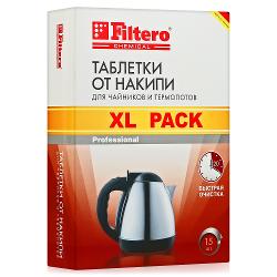 Таблетки от накипи для чайников и термопотов Filtero арт - характеристики и отзывы покупателей.
