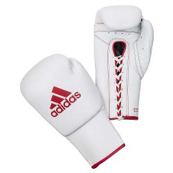 Перчатки боксерские Adidas Glory Professional бело-красные - характеристики и отзывы покупателей.