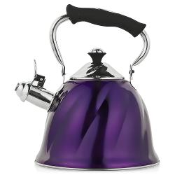 Чайник со свистком MARTA 3л фиолетовый - характеристики и отзывы покупателей.