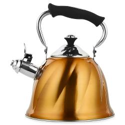 Чайник со свистком MARTA 3л золото - характеристики и отзывы покупателей.