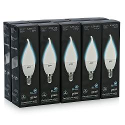 Упаковка ламп светодиодных 10 шт Gauss LED Candle tailed E14 6 - характеристики и отзывы покупателей.