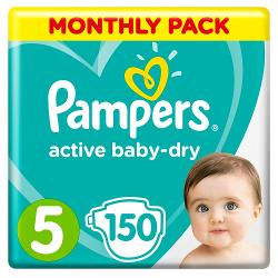 Подгузники Pampers Active Baby-Dry 11–16 кг - характеристики и отзывы покупателей.