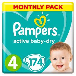 Подгузники Pampers Active Baby-Dry 9–14 кг - характеристики и отзывы покупателей.