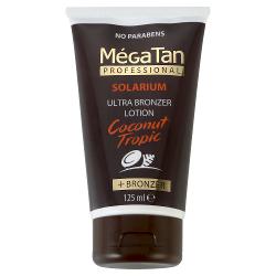 Лосьон-бронзер для загара в солярии MegaTan Coconut Tropic Ultra bronzing lotion + Bronze - характеристики и отзывы покупателей.