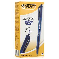 Ручка шариковая Bic Round Stic Clic - характеристики и отзывы покупателей.