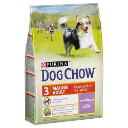 Упаковка сухих кормов 8 шт Purina DOG CHOW Mature Adult с ягненком для собак старшего возраста - характеристики и отзывы покупателей.