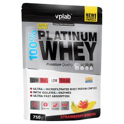 Протеин VPLAB 100% Platinum Whey / 750 гр / клубника-банан - характеристики и отзывы покупателей.