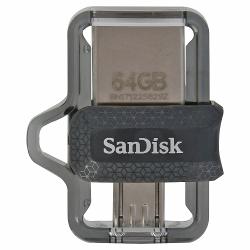 Флешка 64ГБ SanDisk Ultra Dual M3 - характеристики и отзывы покупателей.