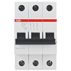 Выключатель автоматический ABB 3п C 25А SH203L 4 - характеристики и отзывы покупателей.