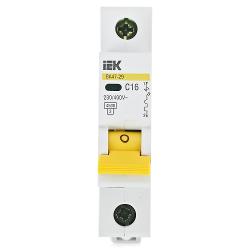 Выключатель автоматический IEK 1п 16А С ВА47-29 4 - характеристики и отзывы покупателей.