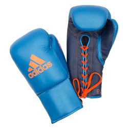 Перчатки боксерские Adidas Glory Professional сине-оранжевые - характеристики и отзывы покупателей.