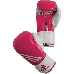 Перчатки боксерские Adidas Fitness розово-белые - характеристики и отзывы покупателей.