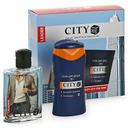 Парфюмерный набор City 3D Leader туалетная вода - характеристики и отзывы покупателей.