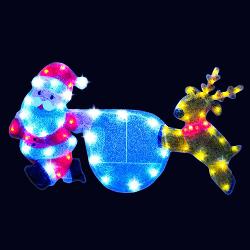 SHLights Панно светодиодное Санта с мешком и олень - характеристики и отзывы покупателей.