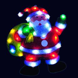 SHLights Панно светодиодное Санта-Клаус с мешком - характеристики и отзывы покупателей.