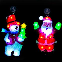 SHLights Панно светодиодное Снеговик и Санта - характеристики и отзывы покупателей.