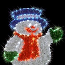 SHLights Панно светодиодное с мишурой Снеговик - характеристики и отзывы покупателей.