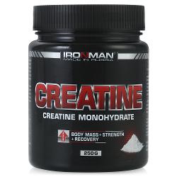 Креатин Monohydrate 100% Ironman 250 гр - характеристики и отзывы покупателей.
