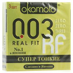 Презервативы OKAMOTO 003 Real Fit № 3 - характеристики и отзывы покупателей.