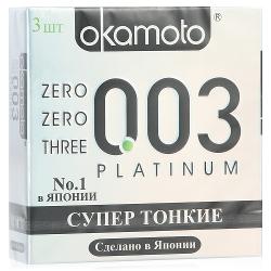 Презервативы OKAMOTO 003 Platinum № 3 - характеристики и отзывы покупателей.