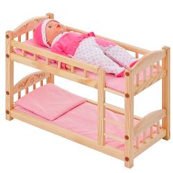 Кроватка для кукол Paremo двухъярусная текстиль - характеристики и отзывы покупателей.