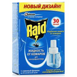 Жидкость для фумигатора Raid 30 ночей - характеристики и отзывы покупателей.