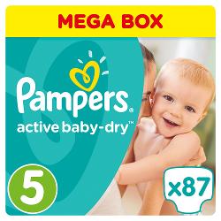 Подгузники Pampers Active Baby-Dry 5 - характеристики и отзывы покупателей.